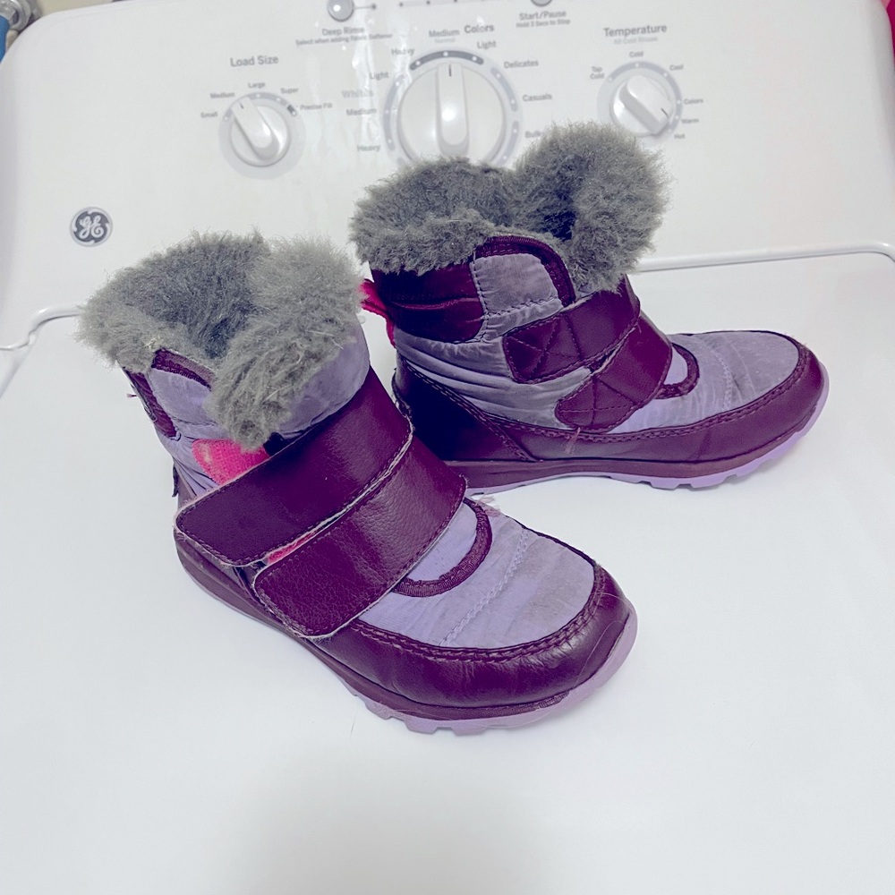 Sorel boots purple winter boots girls 12
